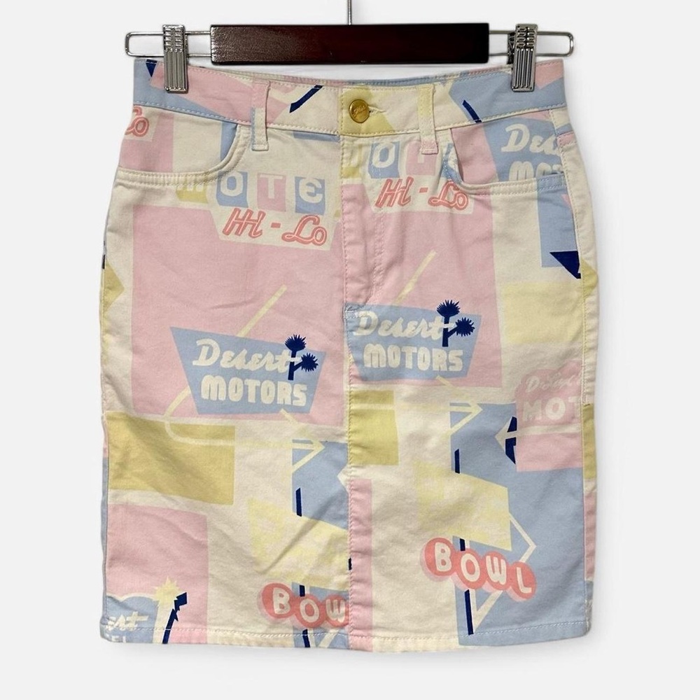 Topshop desert motors mini pencil skirt - Sz 6